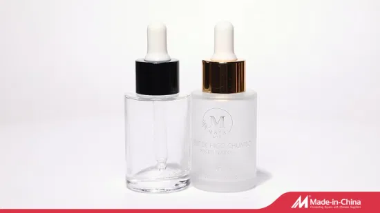 Sconto del 20% sull'imballaggio cosmetico all'ingrosso Flacone in vetro ambrato da 30 ml con contagocce in vetro per olio essenziale